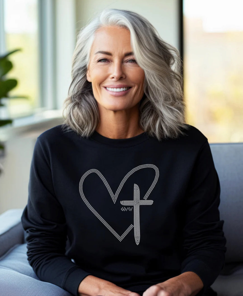 God Above All Heart Spangle Adult