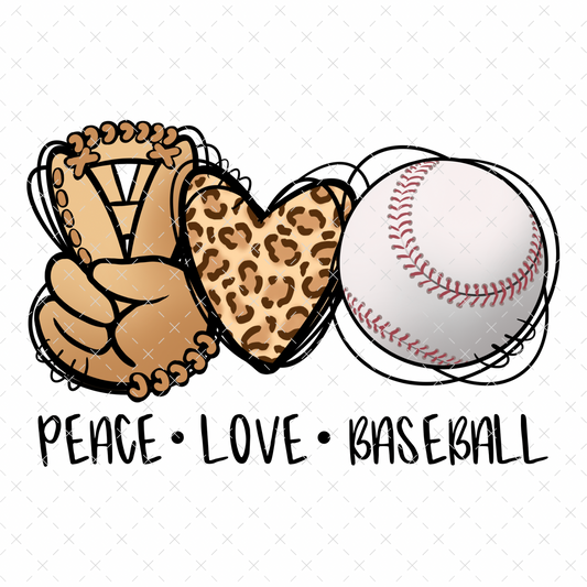Peace Love Baseball - DTF Transfer