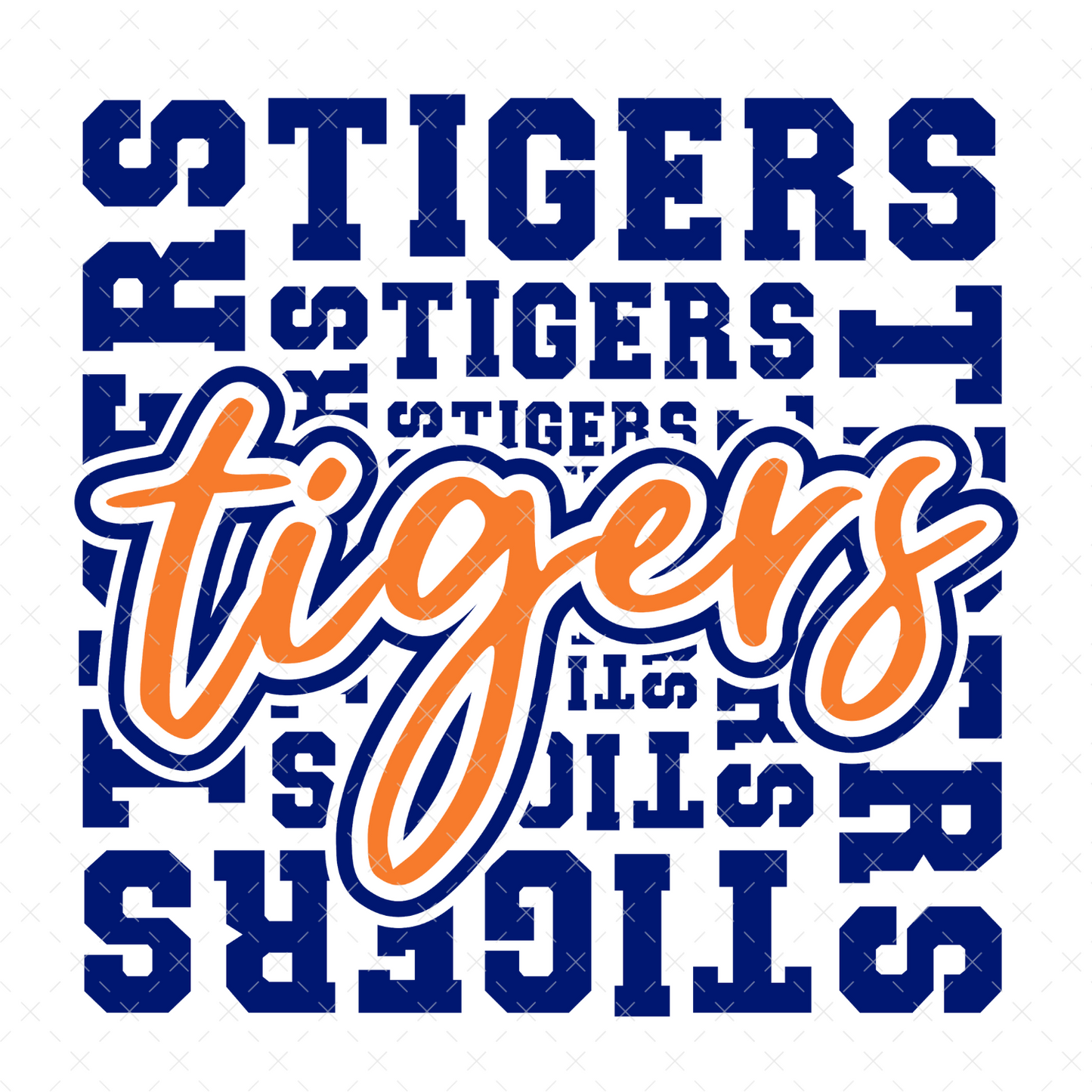 Auburn Tigers Word Art - DTF Transfer