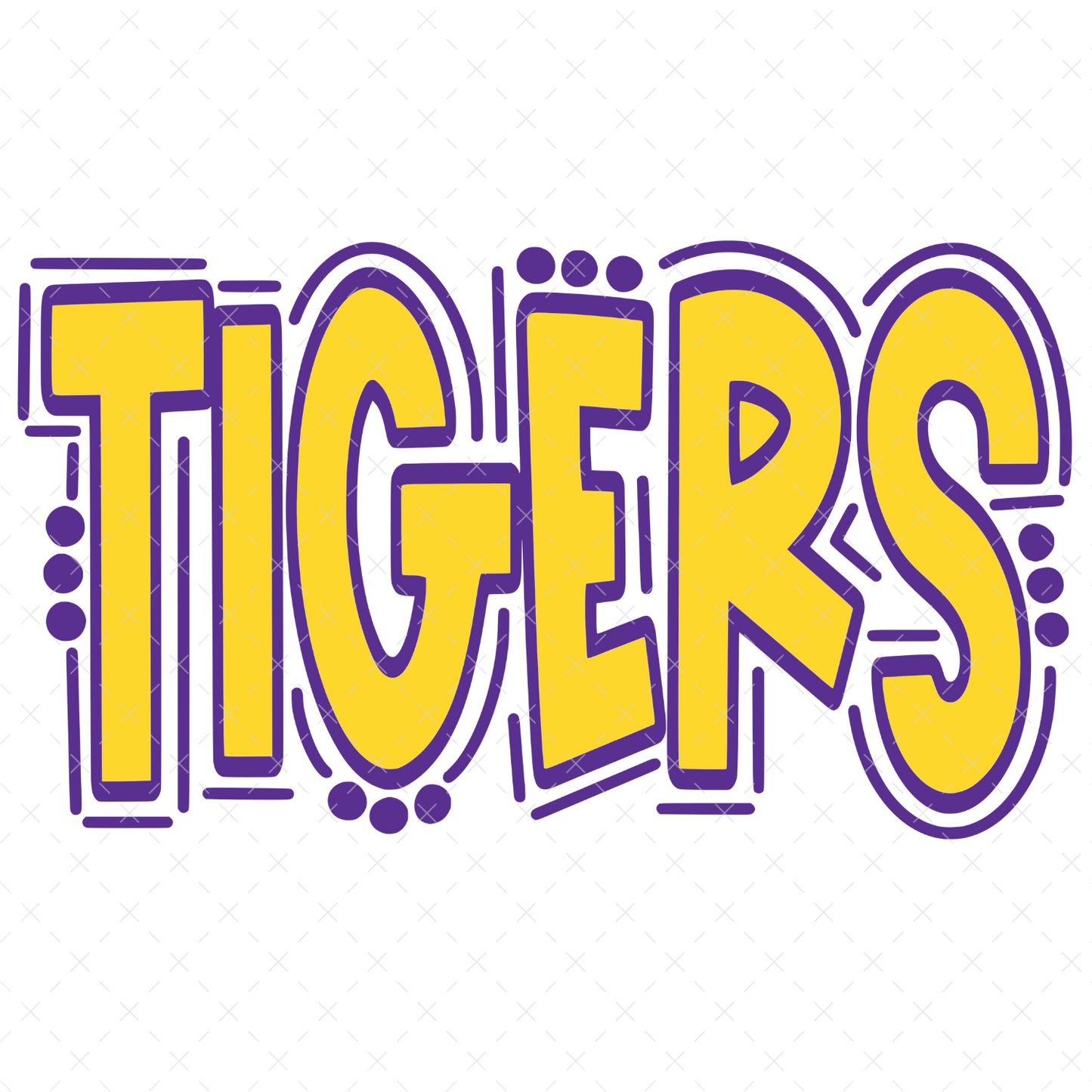 LSU Tigers Doodle - DTF Transfer