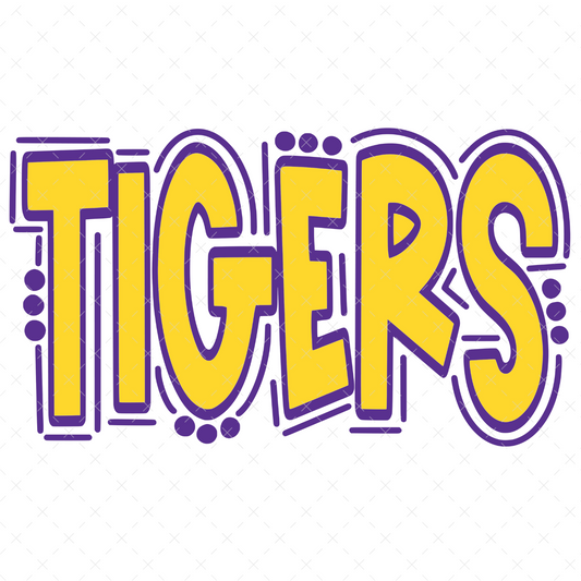 LSU Tigers Doodle - DTF Transfer