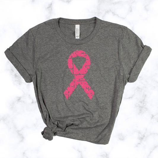 Breast Cancer Ribbon Tee Youth