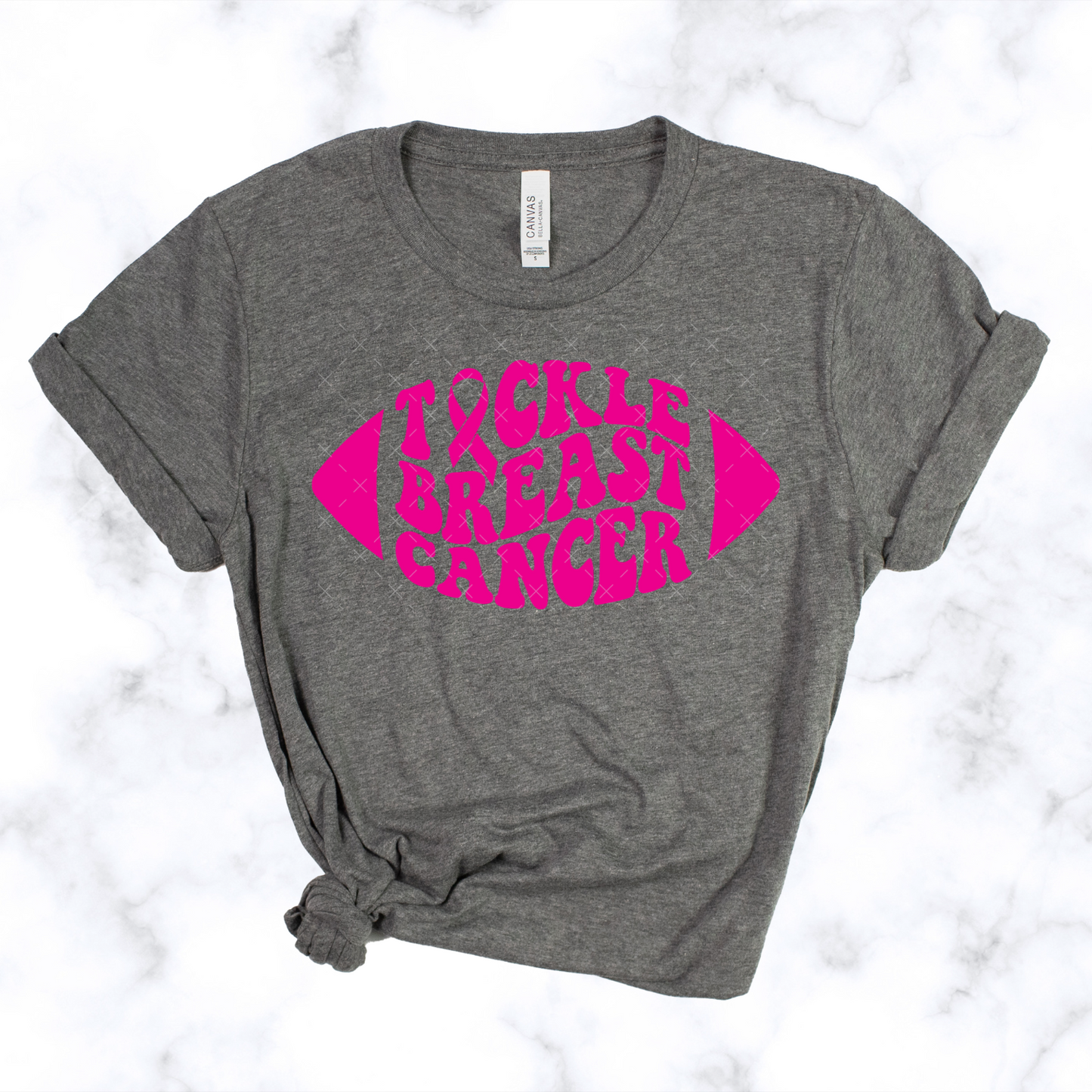 Tackle Breast Cancer Football Tee Youth