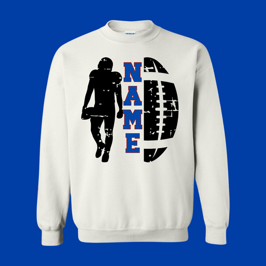 Football + Player + Name Sweatshirt