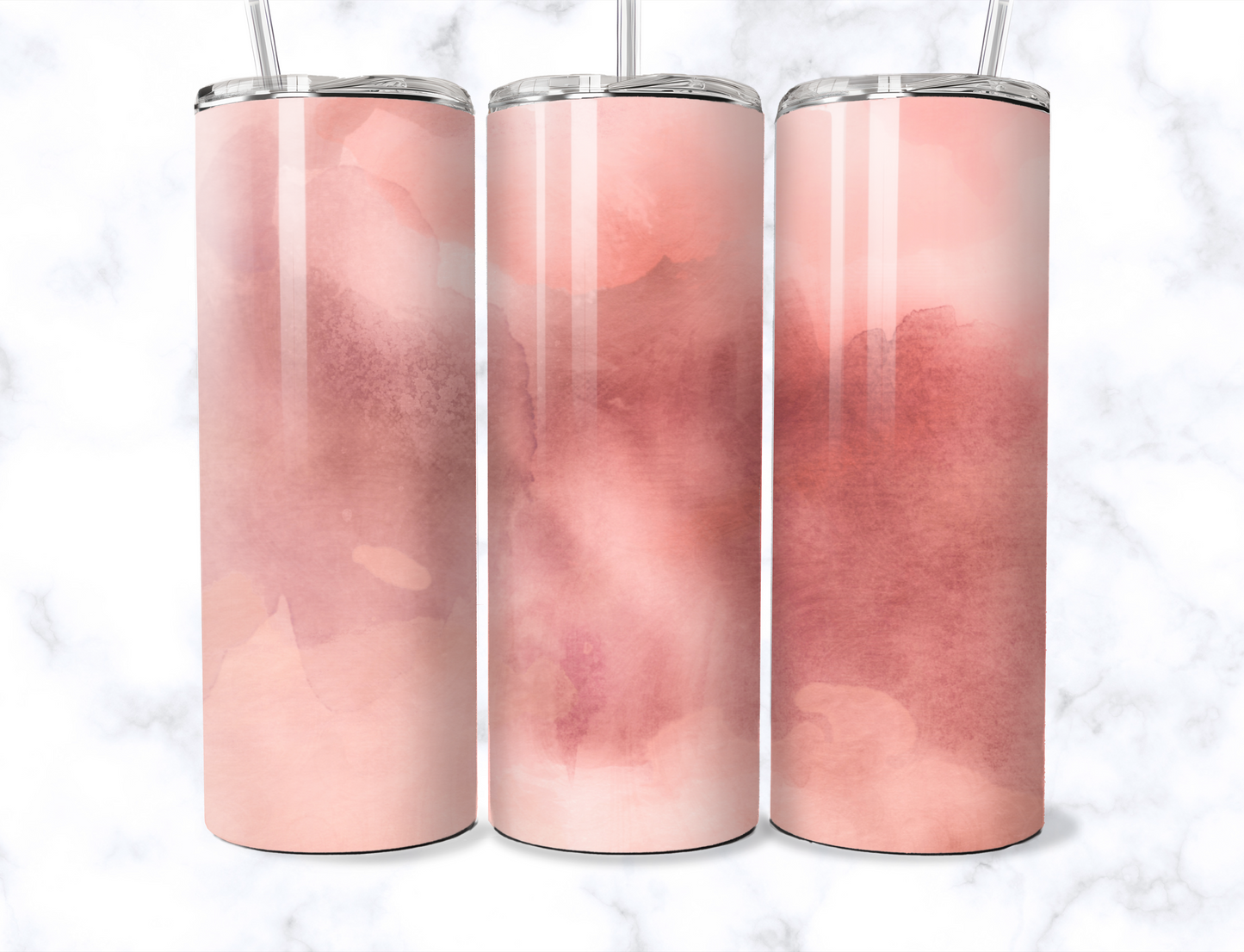 Pink Watercolor Tumbler