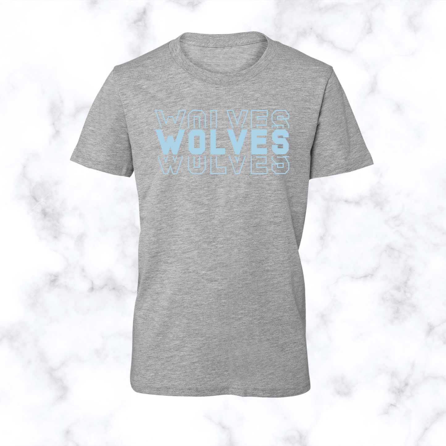 Wolves Stacked Tee Adult