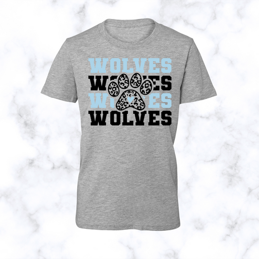 Wolves Paw Stacked Tee Adult