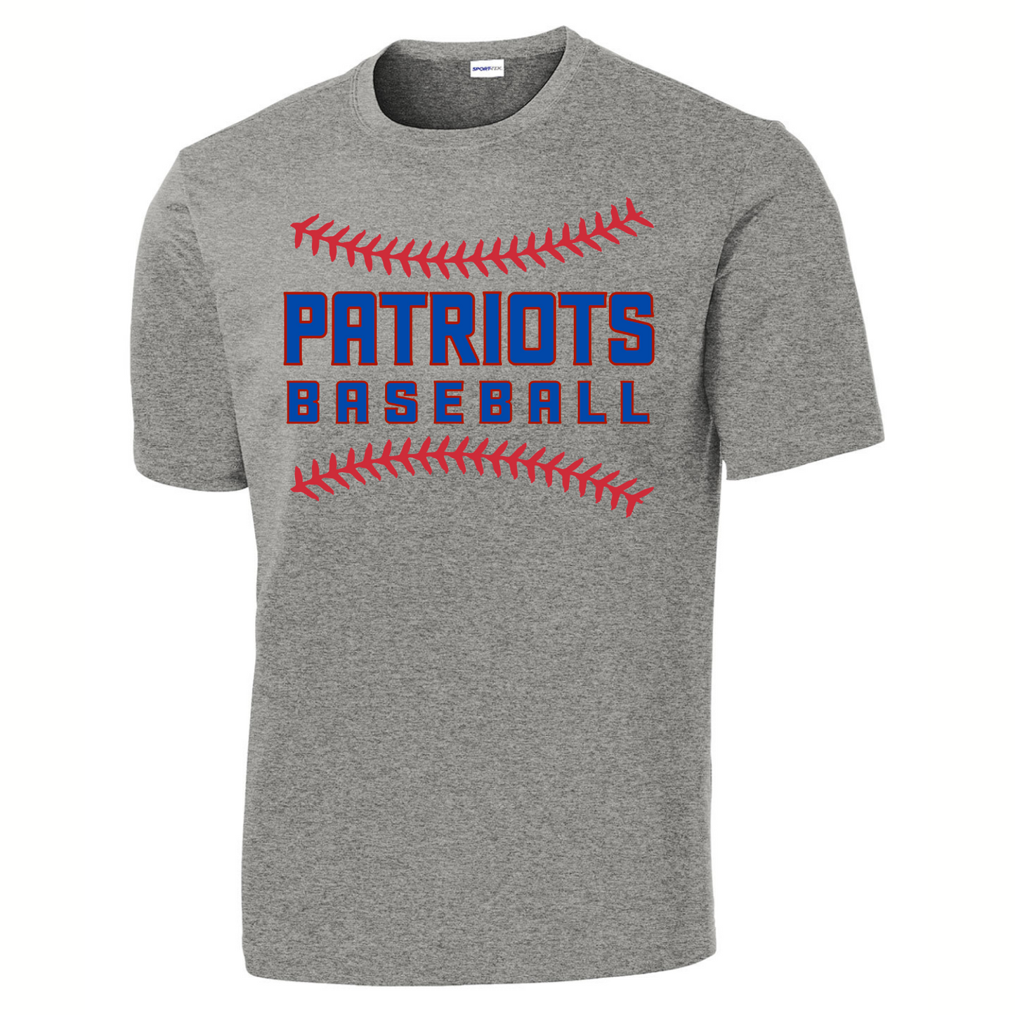 Patriots Baseball Stitching Youth Short Sleeve Dri-Wick Tee