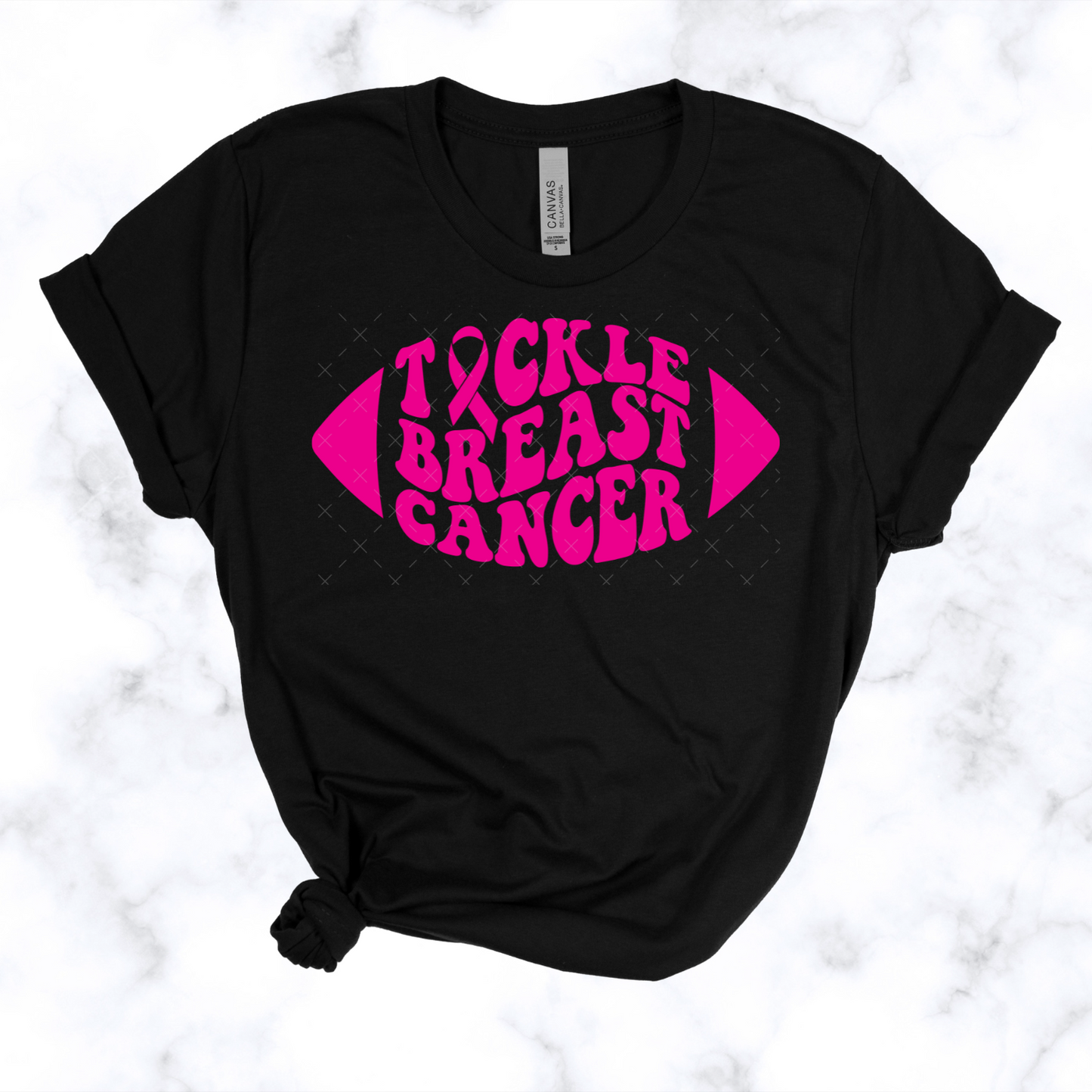 Tackle Breast Cancer Football Tee Youth