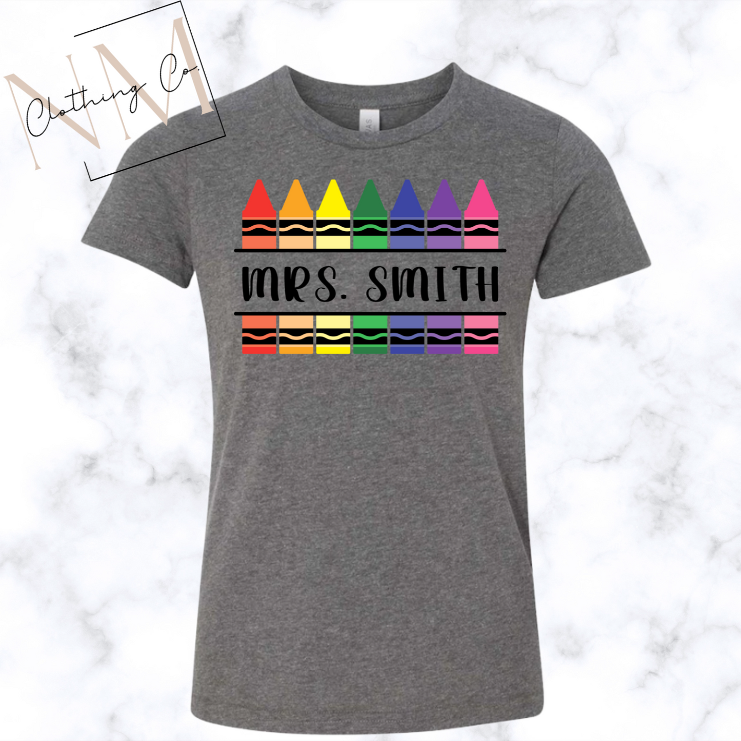 Teacher Crayon Monogram