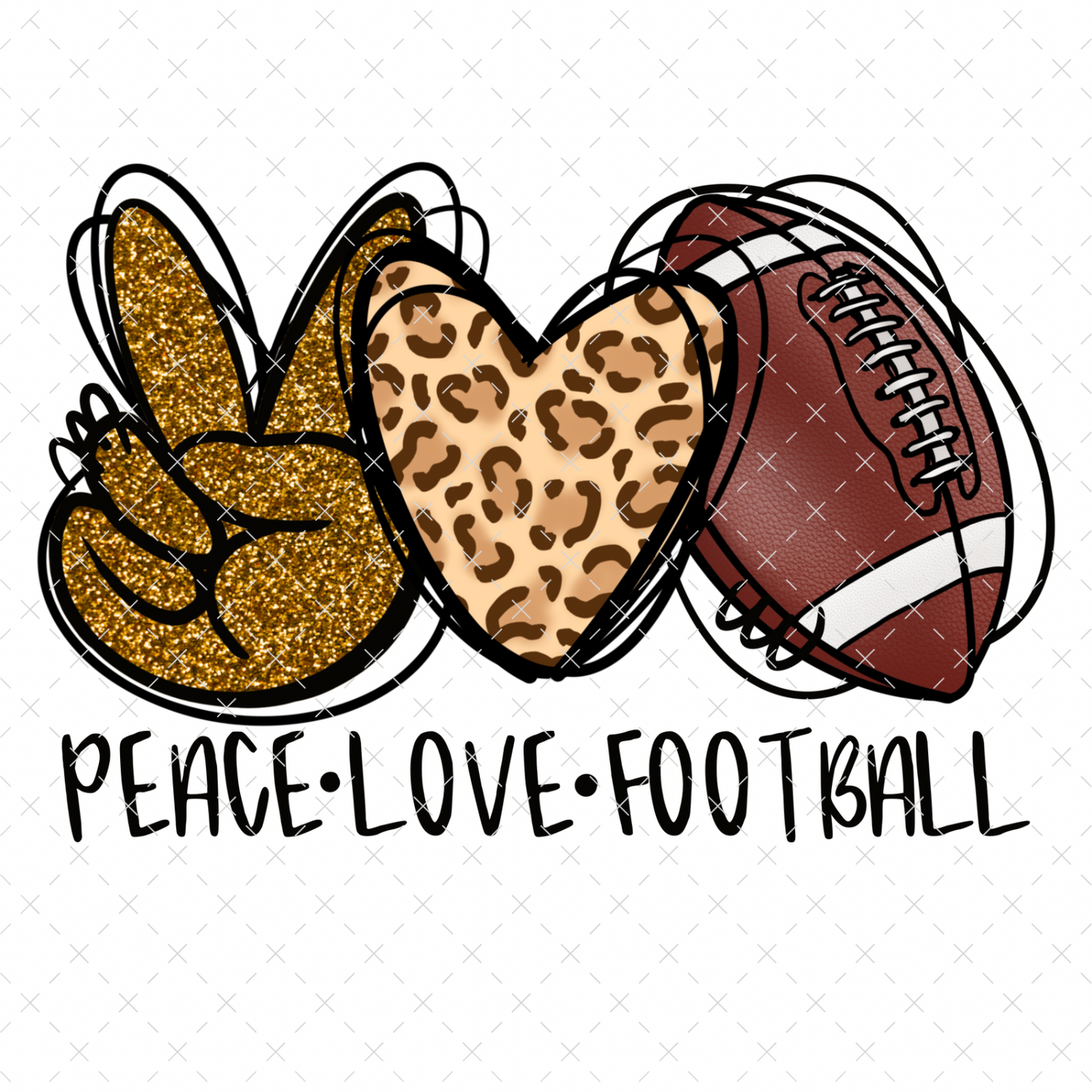 Peace Love Football - DTF Transfer