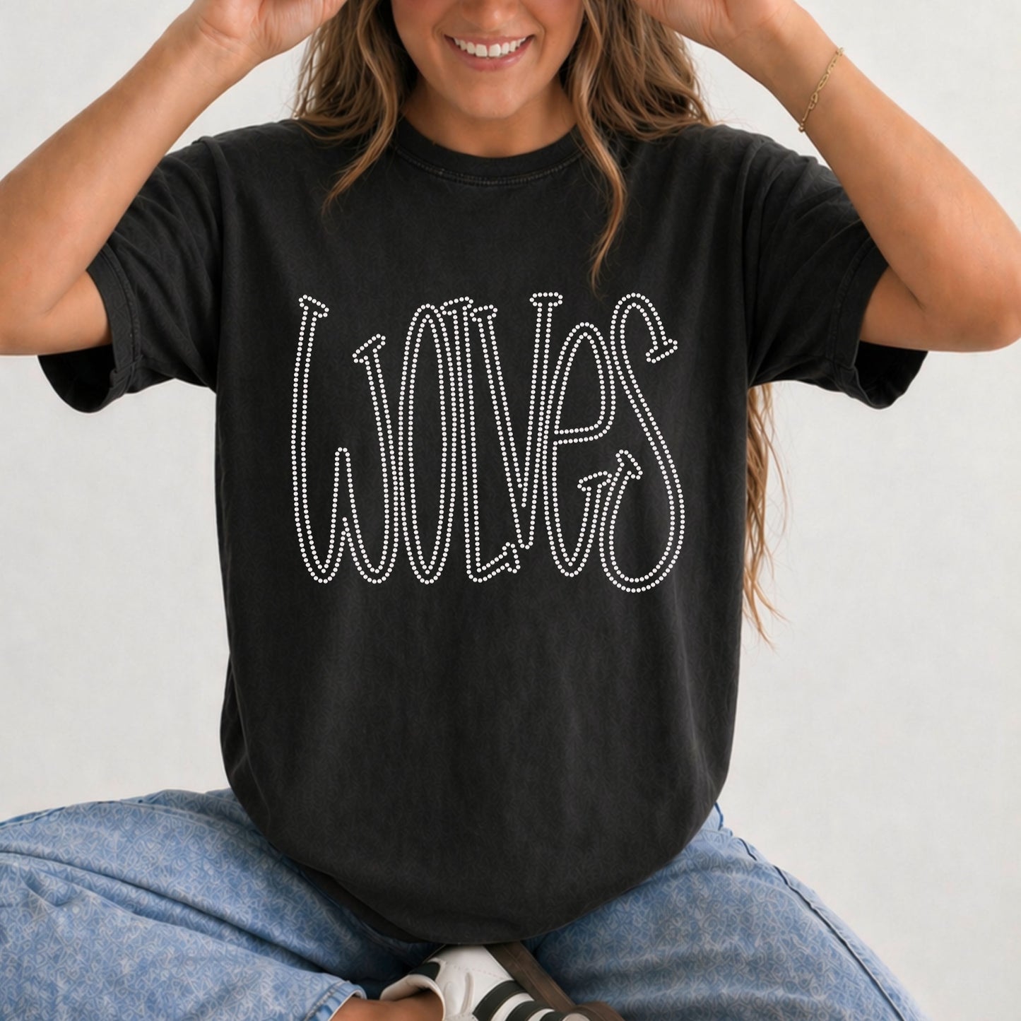 Wolves Hand Drawn Rhinestone