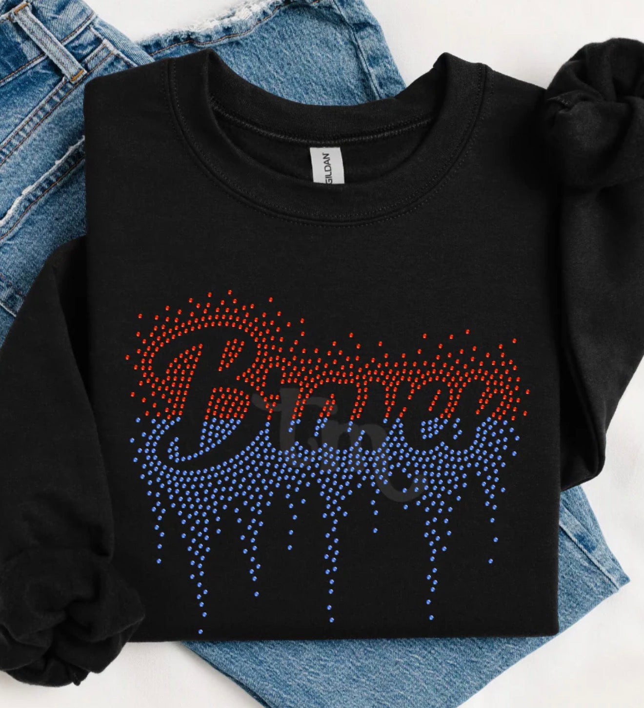 Braves Ombré Drip Spangle
