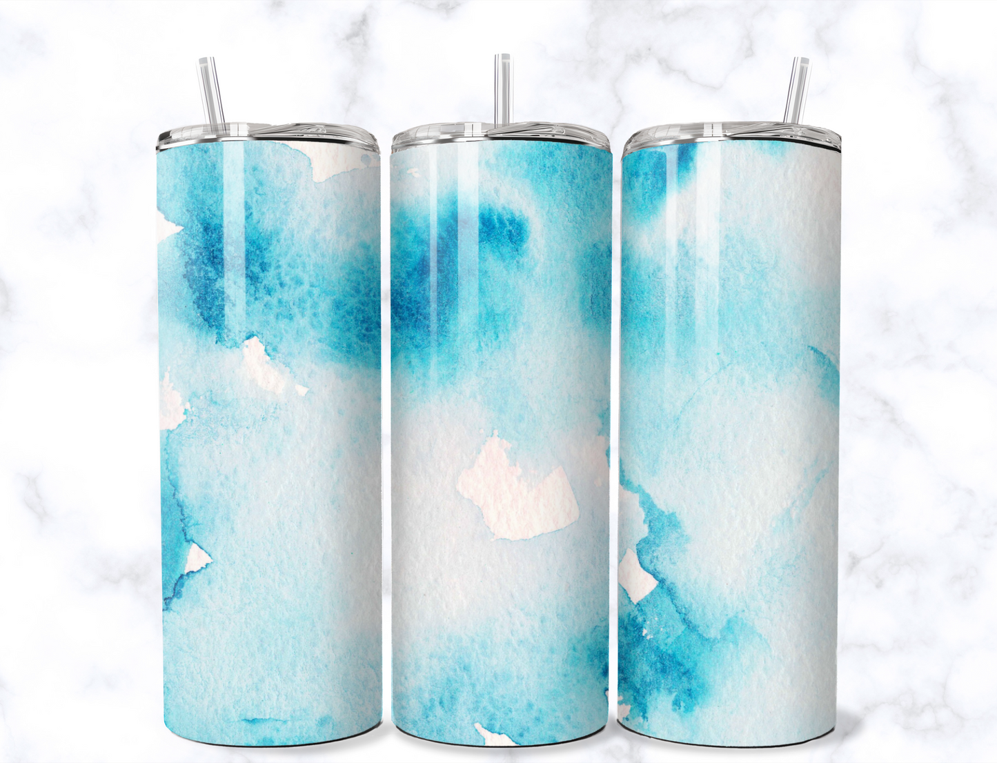 Blue Watercolor Tumbler
