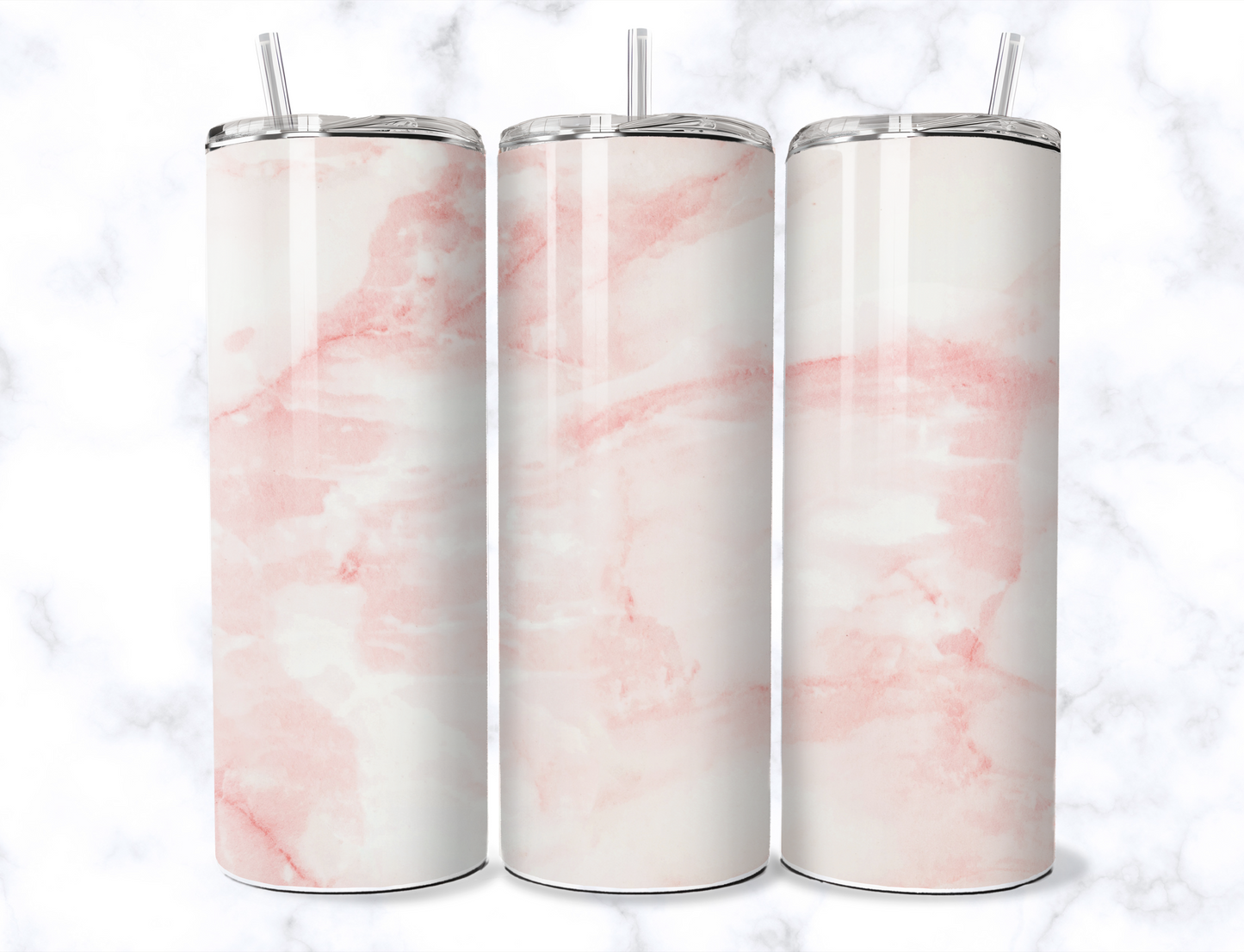 Pink Marble Tumbler
