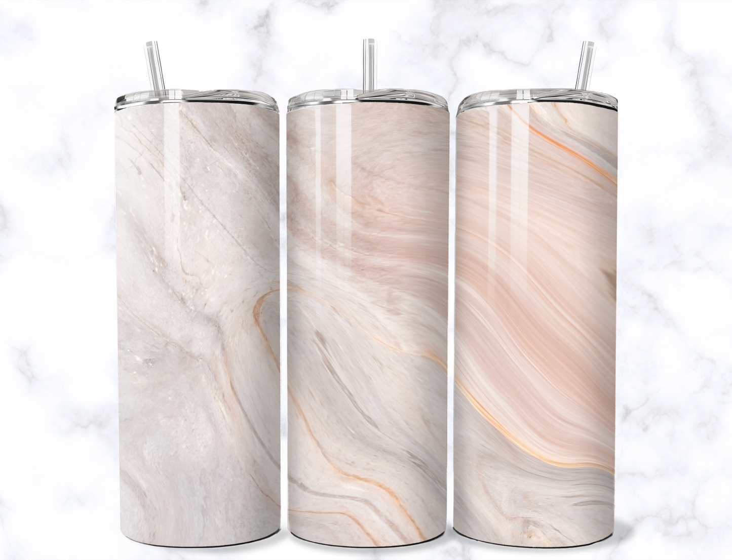 Cream Marble Tumbler