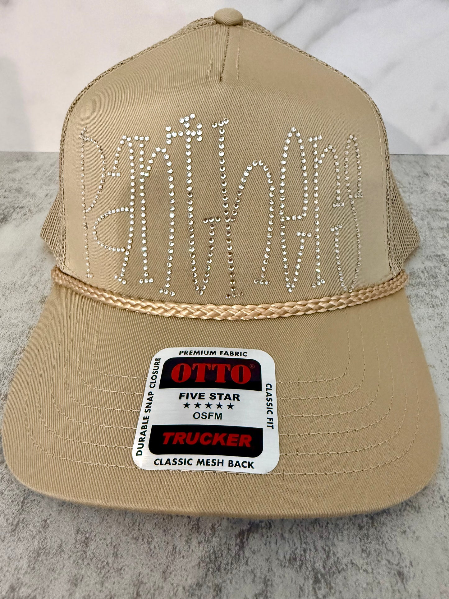 Panthers Rhinestone Trucker Hat