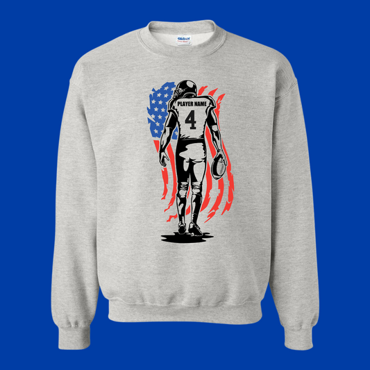 Football Player American Flag Sweatshirt