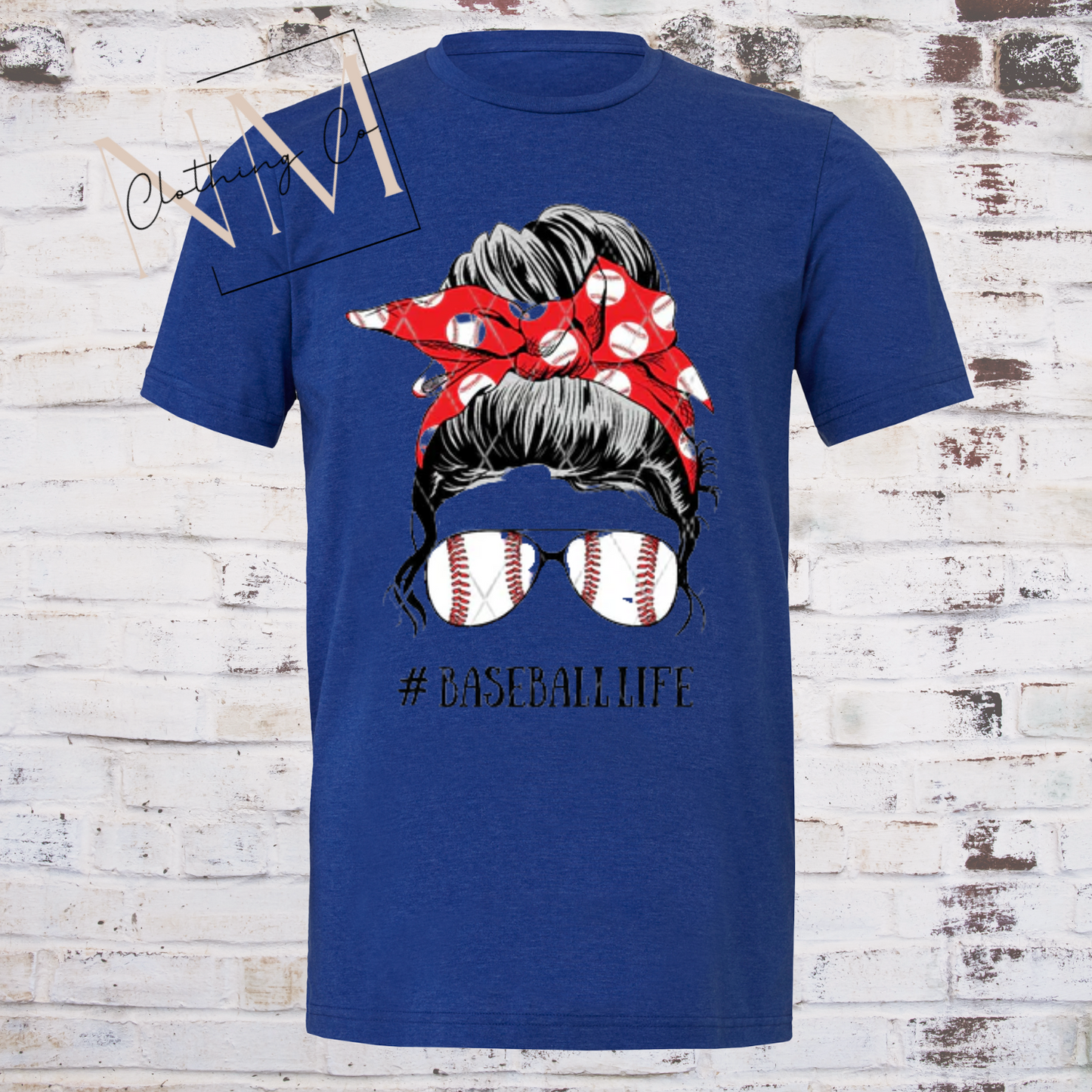 Baseball Life Messy Bun