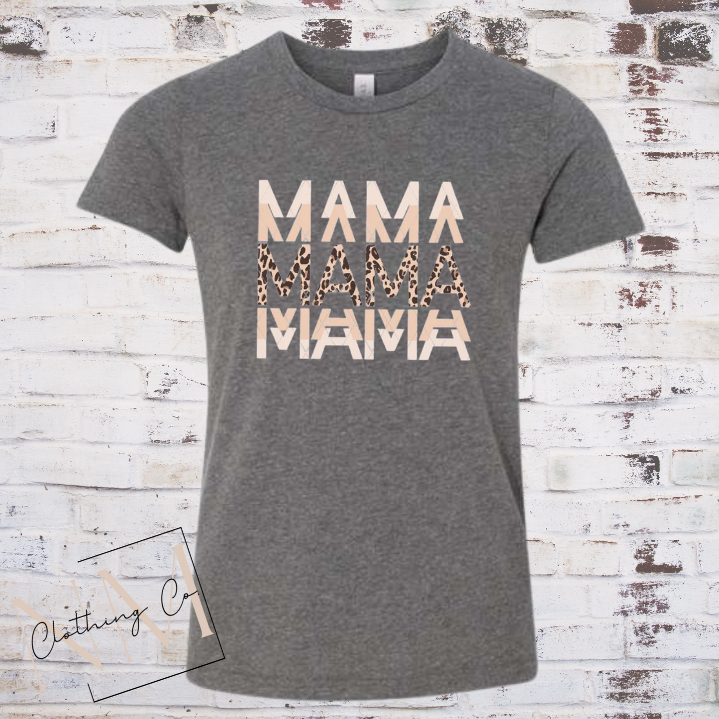Mama Stacked Font Leopard