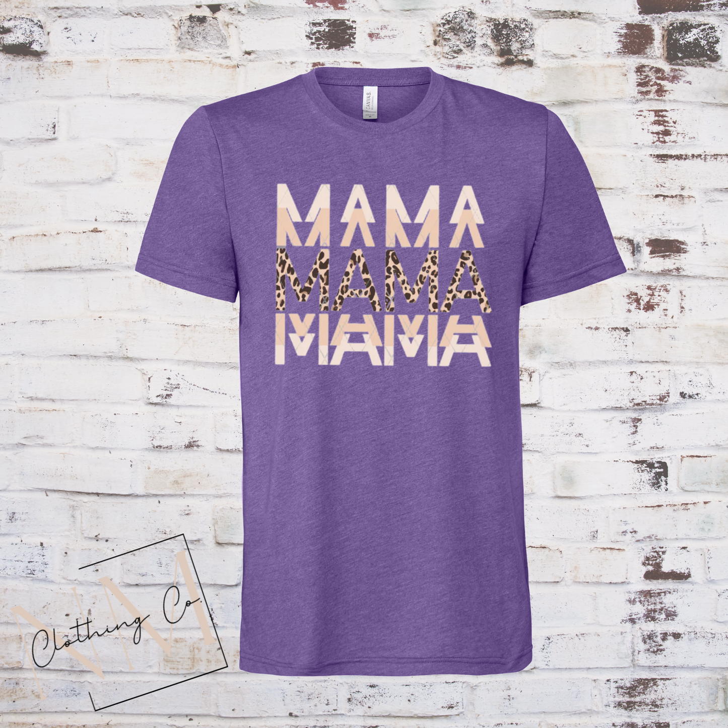 Mama Stacked Font Leopard