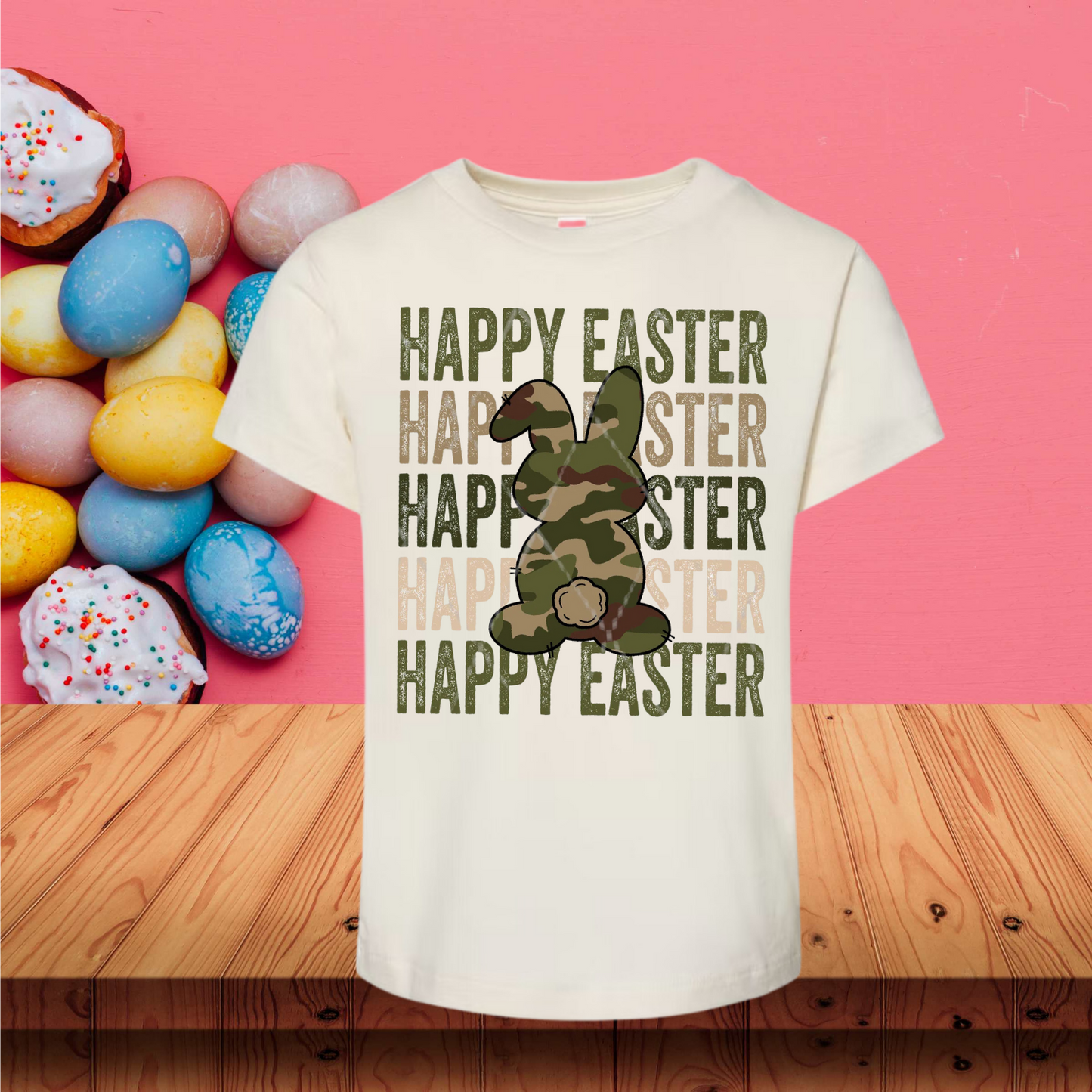 Camo Happy Easter Stacked