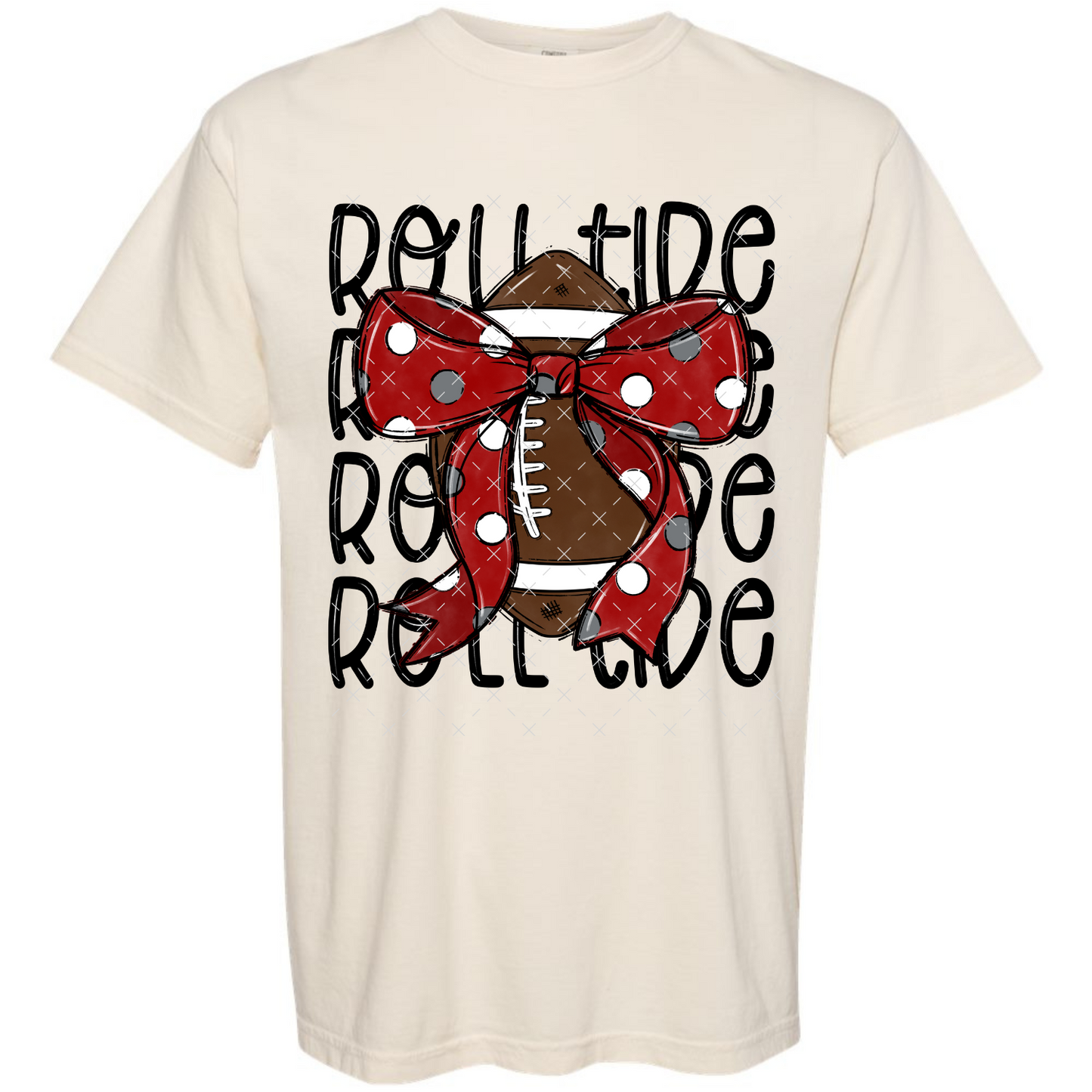 Roll Tide Stacked Football + Bow