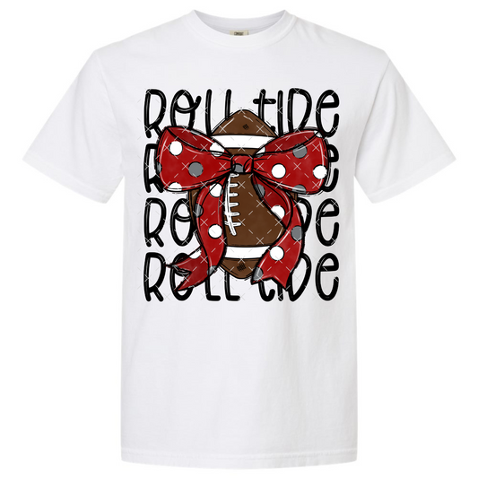 Roll Tide Stacked Football + Bow