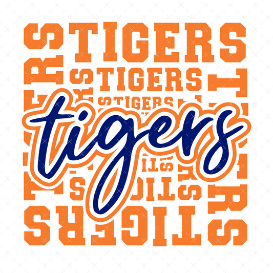 Auburn Tigers Word Art - DTF Transfer