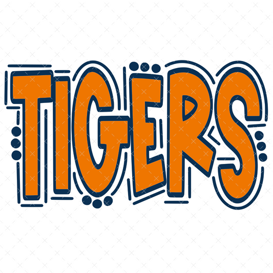 Auburn Tigers Doodle - DTF Transfer