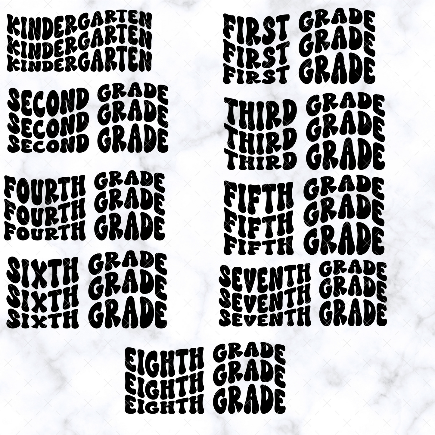 School Grades Wavy Bundle