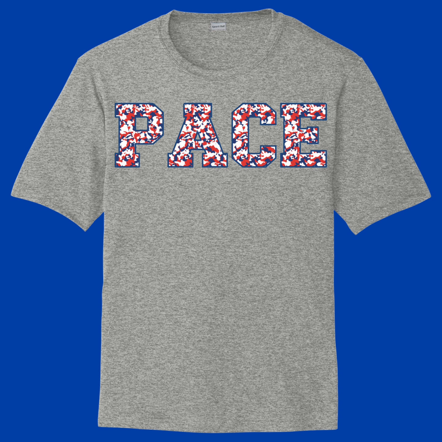 Pace Red + White + Blue Camo Dri-Wick Tee Youth