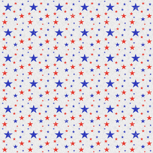 Blue and Red Stars Sublimation Transfer