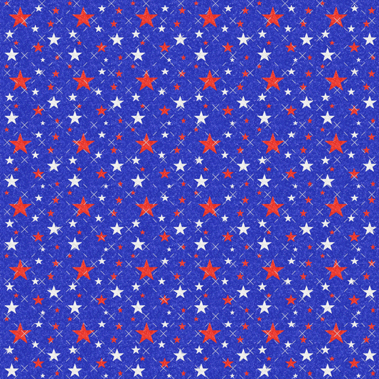 Red and White Stars Sublimation Transfer