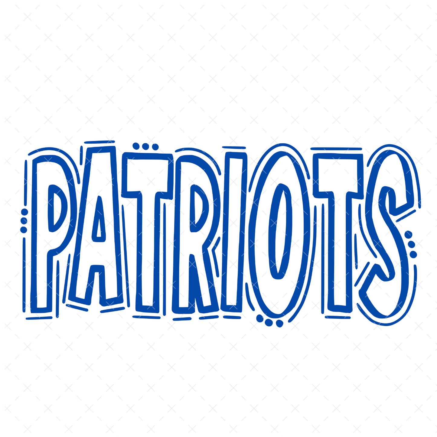 Patriots Doodle DTF Transfer