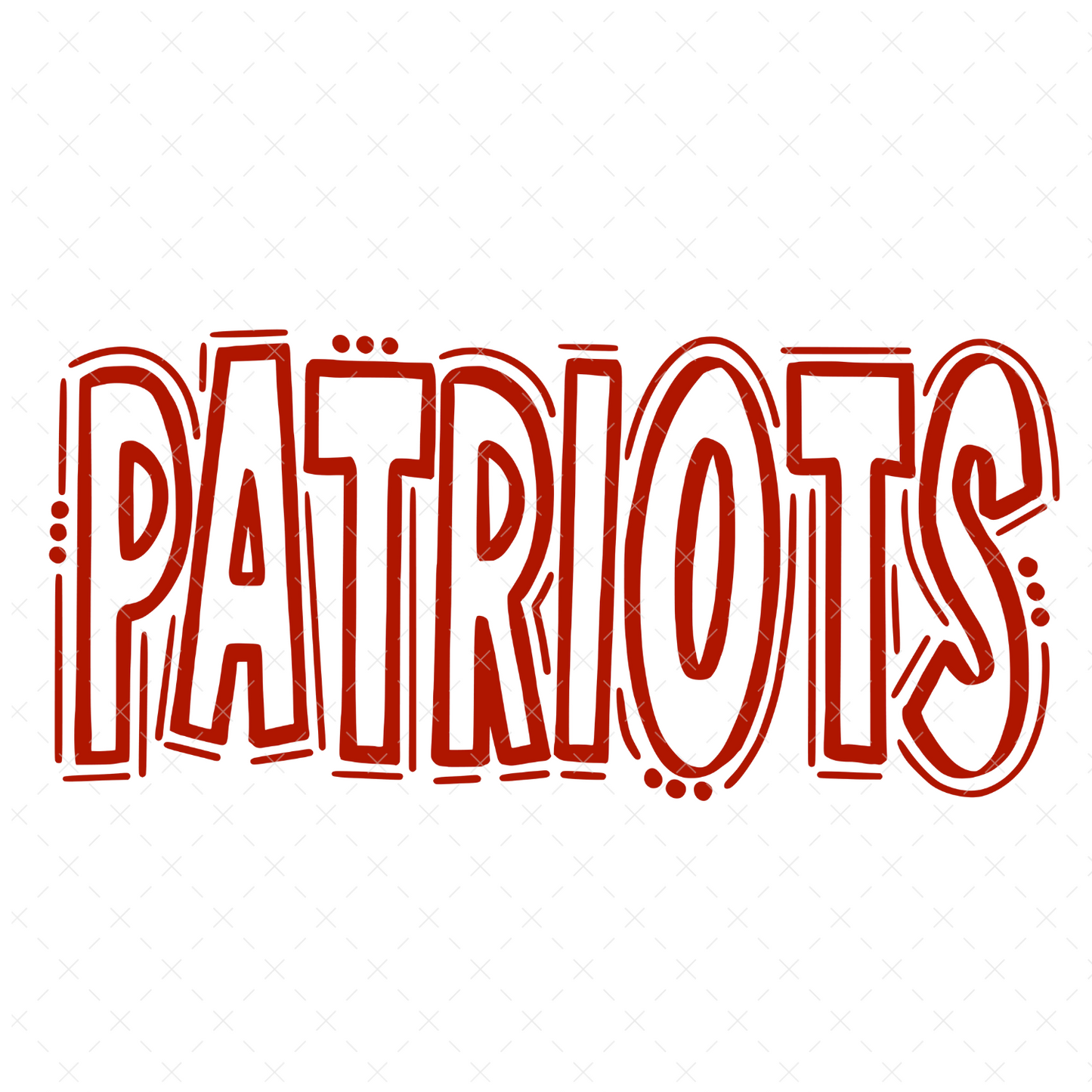 Patriots Doodle DTF Transfer