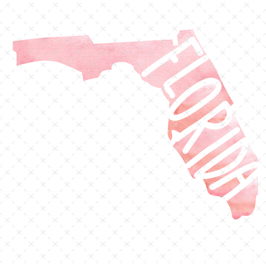 Florida Pink Watercolor - DTF Transfer