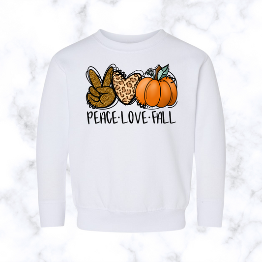 Peace Love Fall Sweatshirt Youth