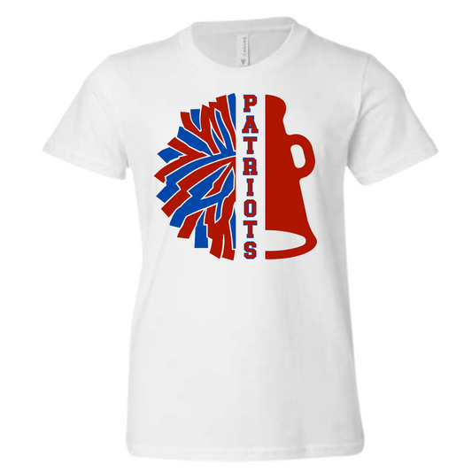 Patriots Cheer Pomp + Cone Tee Youth