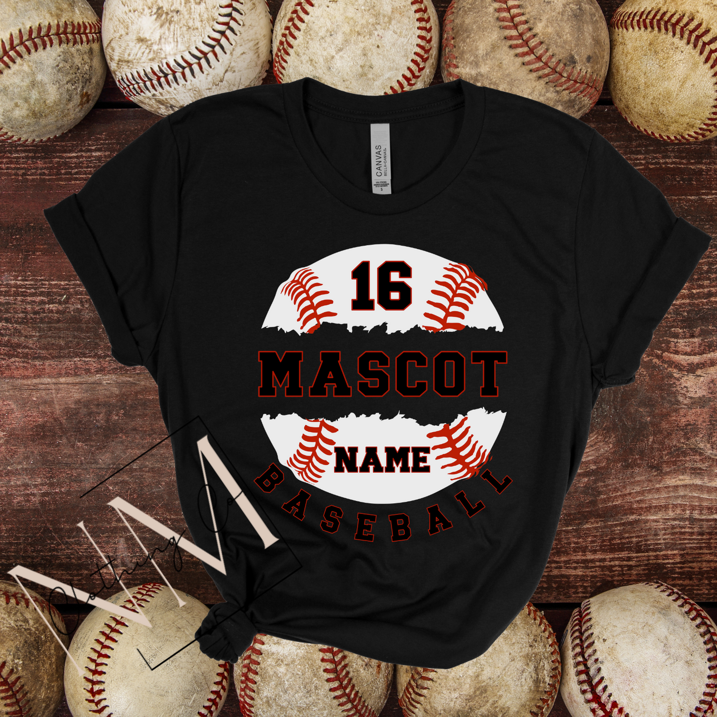 Split Baseball Custom Tee Youth