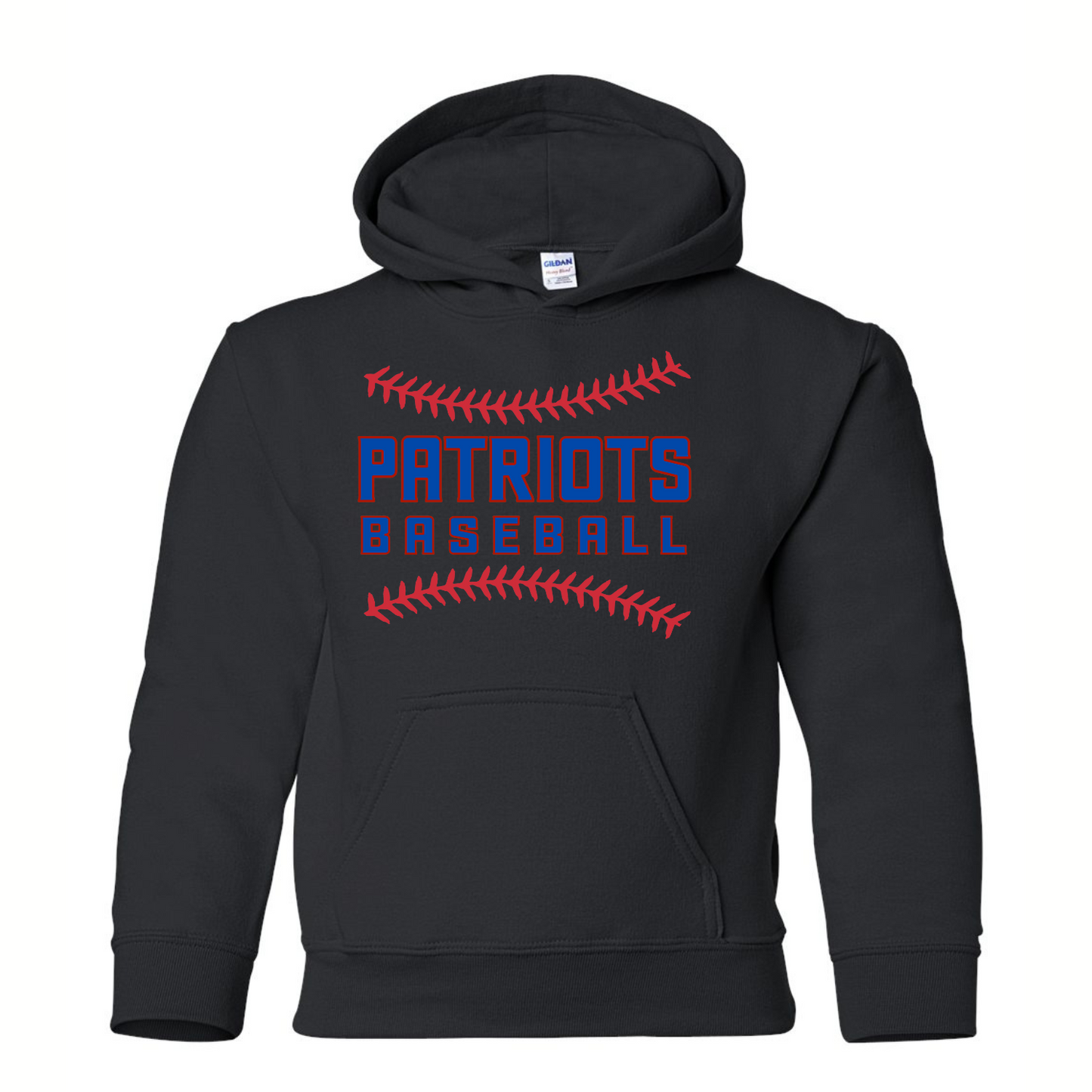 Patriots Baseball Stitching Youth Hoodie