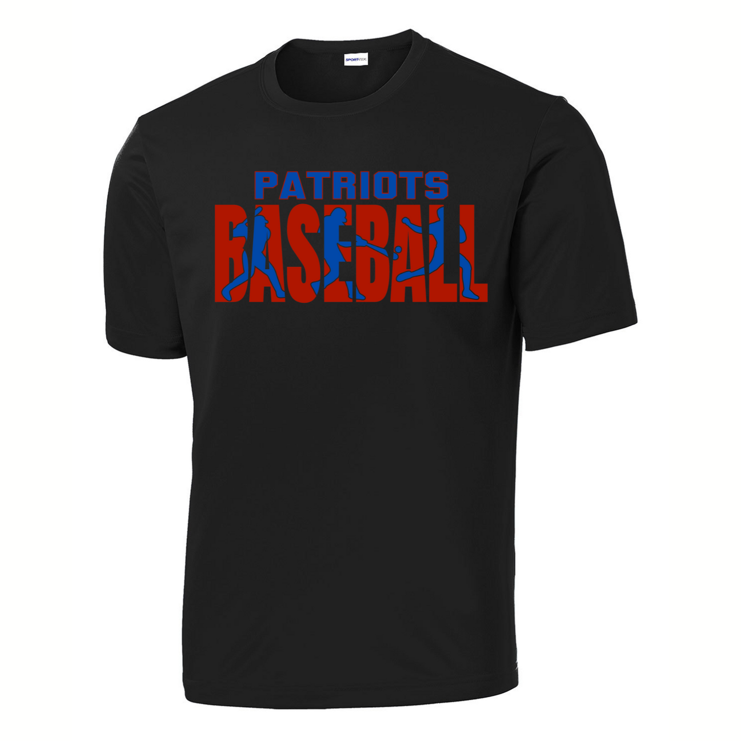 Patriots Baseball Silhouette Youth Short Sleeve Dri-Wick Tee