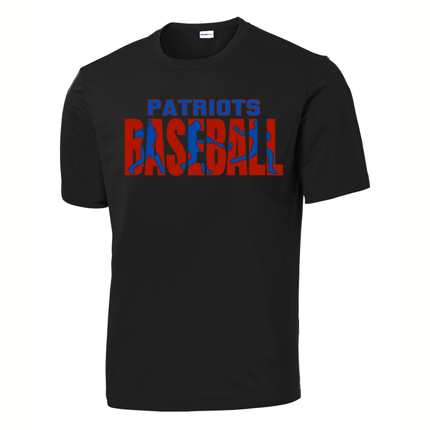 Patriots Baseball Silhouette Adult Short Sleeve Tee
