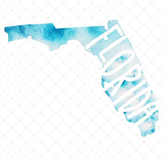 Florida Blue Watercolor - DTF Transfer