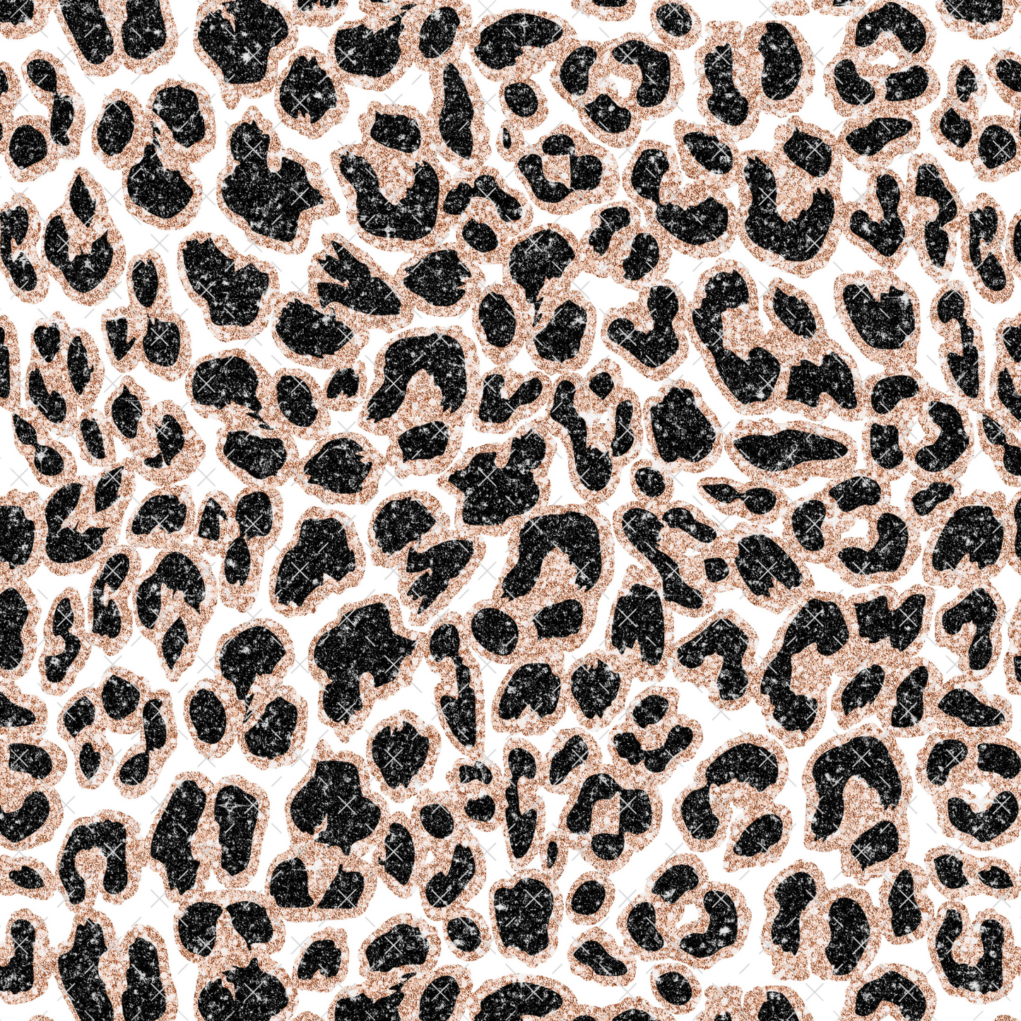 Gold and Black Glitter Leopard Sublimation Transfer