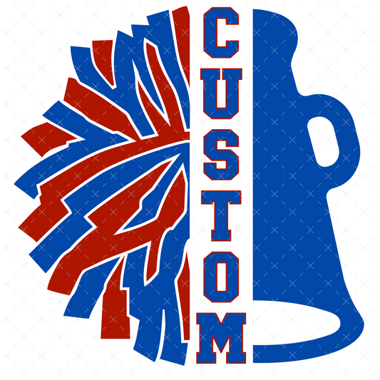 Custom Cheer Pom + Cone DTF Transfer