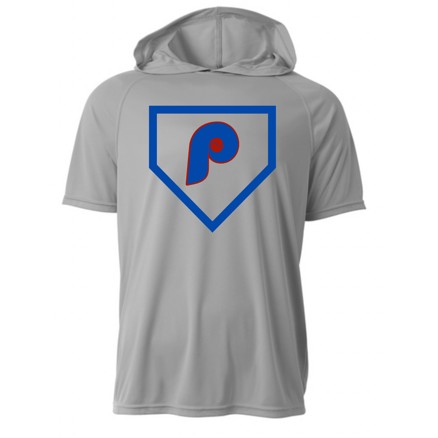 P Home Plate Dri-Wick Short Sleeve Hooded T-Shirt Youth