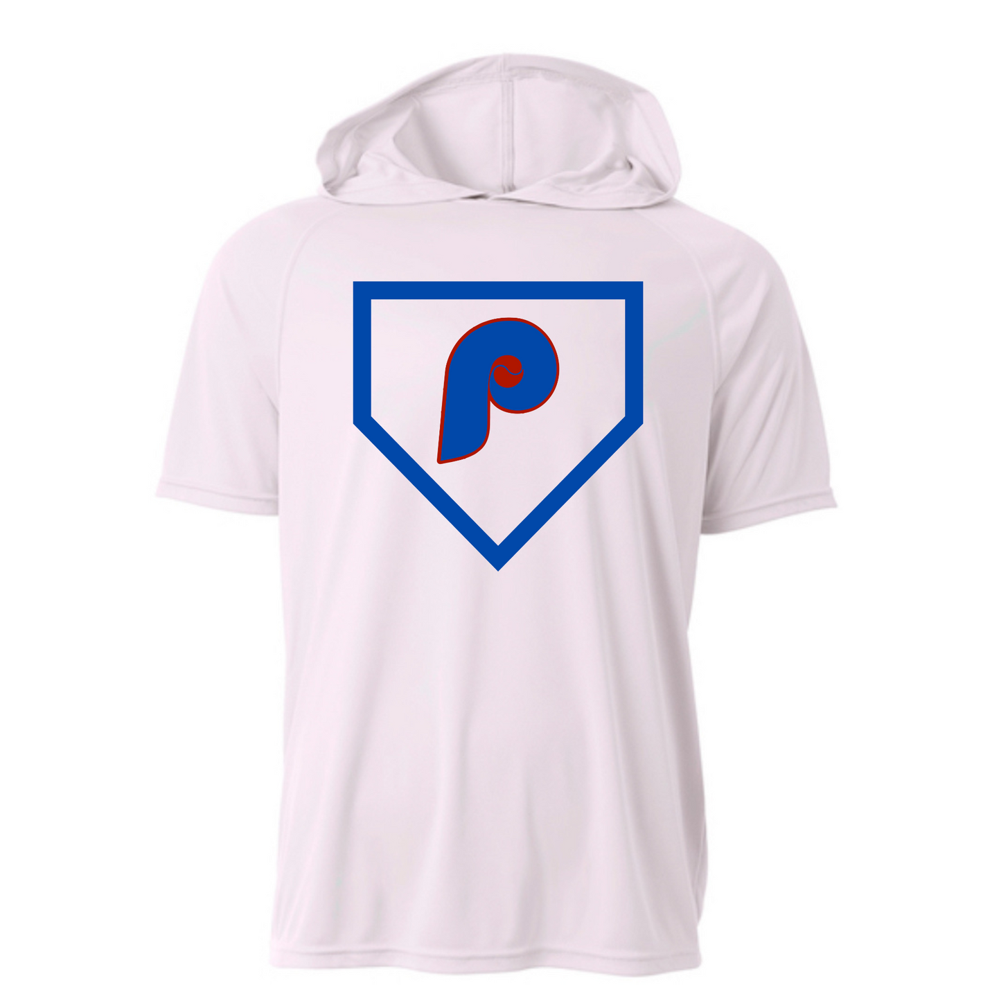 P Home Plate Dri-Wick Short Sleeve Hooded T-Shirt Youth