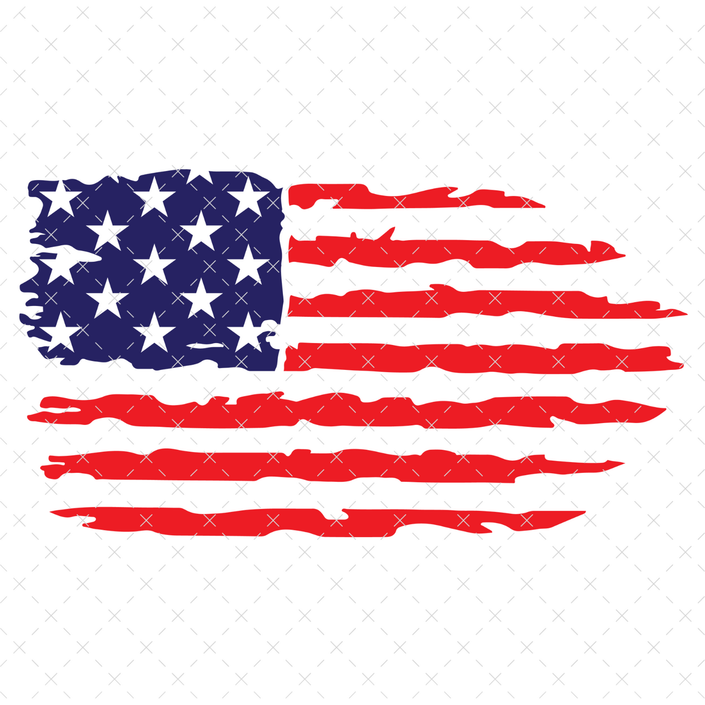 Distressed American Flag - DTF Transfer