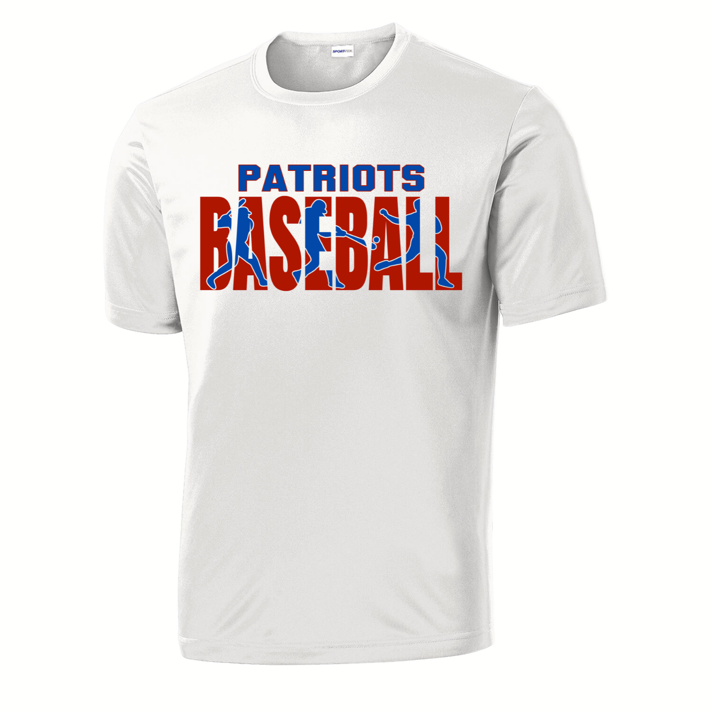 Patriots Baseball Silhouette Youth Short Sleeve Dri-Wick Tee